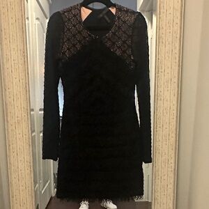 BCBGMaxAzria Elegant Black Long Sleeve Dress